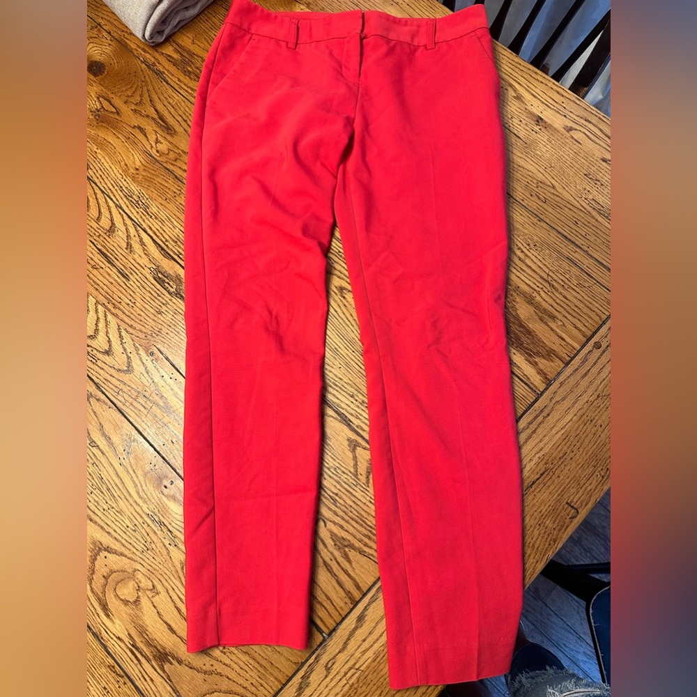Women's Red Straight Leg Pants